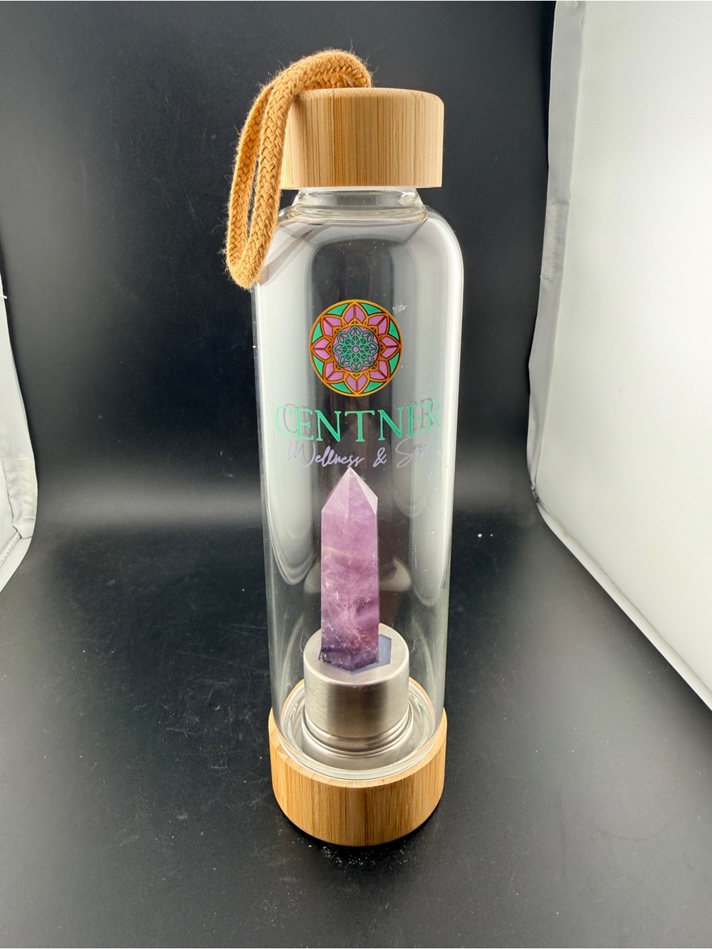 Amethyst Crystal Infused Water Bottle